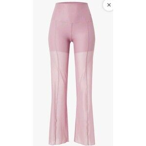 Nike Dri-FIT Flared Training Pants Pink Plum Sz. L Polyester Athletic FV7894-523